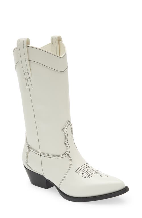 DKNY Laila Western Boot in Whiteblack at Nordstrom, Size 8.5 size white 