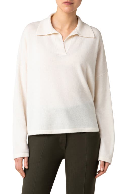 Akris punto Wool & Cashmere Polo Sweater in Cream at Nordstrom, Size 8