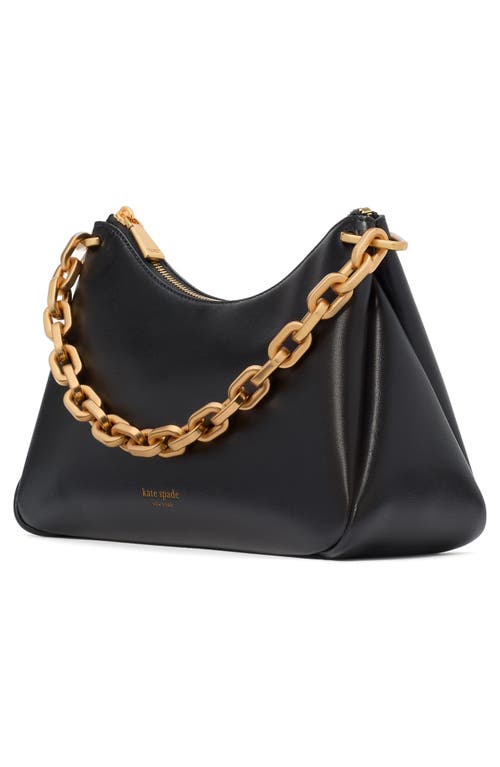 Shop Kate Spade New York Grace Chain Leather Shoulder Bag In Black