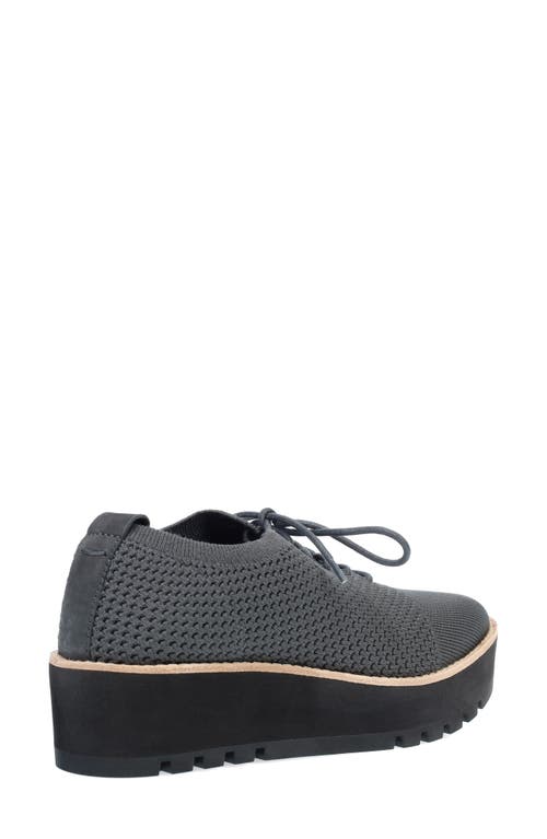 Shop Eileen Fisher Edna Knit Wedge Oxford In Graphite