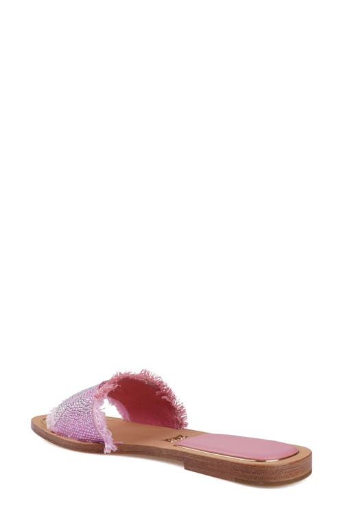 Zigi Tamy Rhinestone Slide Sandal In Pink Denim