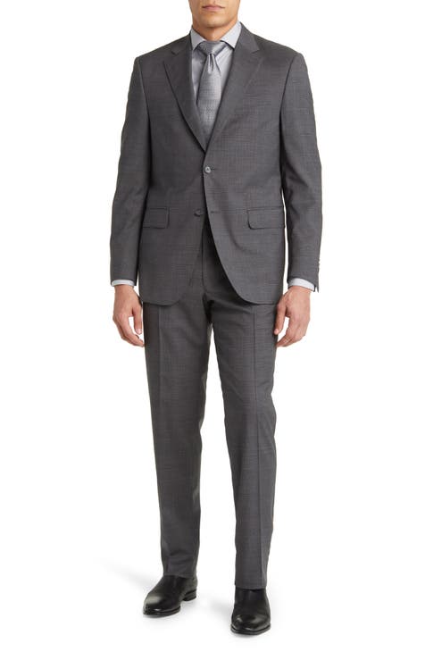 Tailored Fit Stretch Wool Suit (Regular & Big)