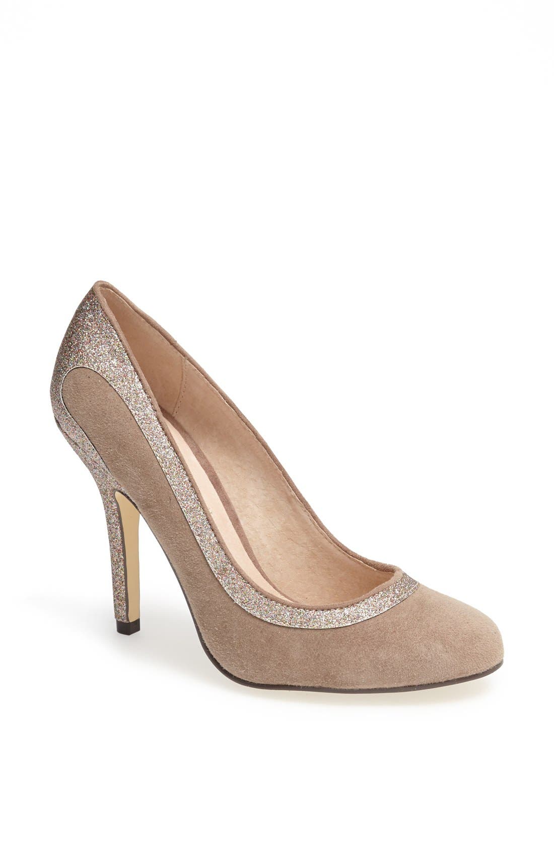 Menbur Glitter Trim Suede Pump Nordstrom