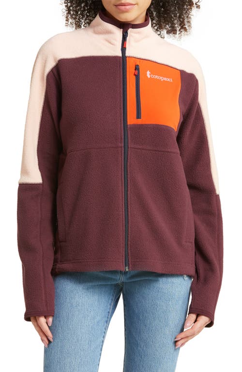 Cotopaxi Abrazo Colorblock Fleece Zip Jacket In Brown