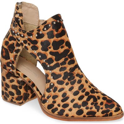 Sheridan Mia Fionah Genuine Calf Hair Cutout Bootie, Beige
