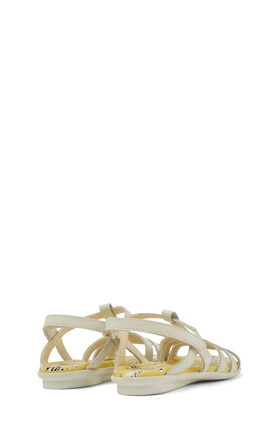 Shop Camper Kids' Twins Mismatched Print Sandals In White Natural