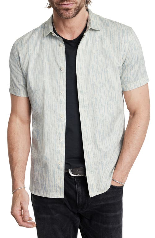 Loren Short Sleeve Button-Up Shirt in Steel Blue