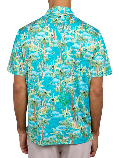 Construct Con.struct Tropical Birds Print Performance Golf Polo In Multi