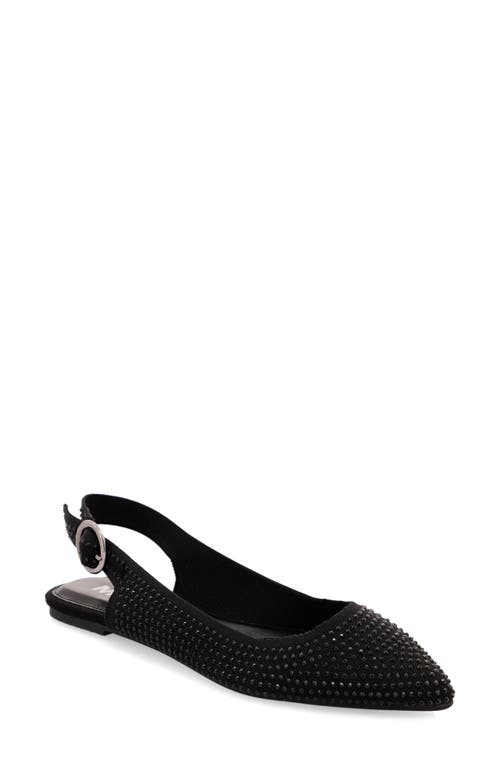 Mia Kathrina Slingback Pointed Toe Flat In Black