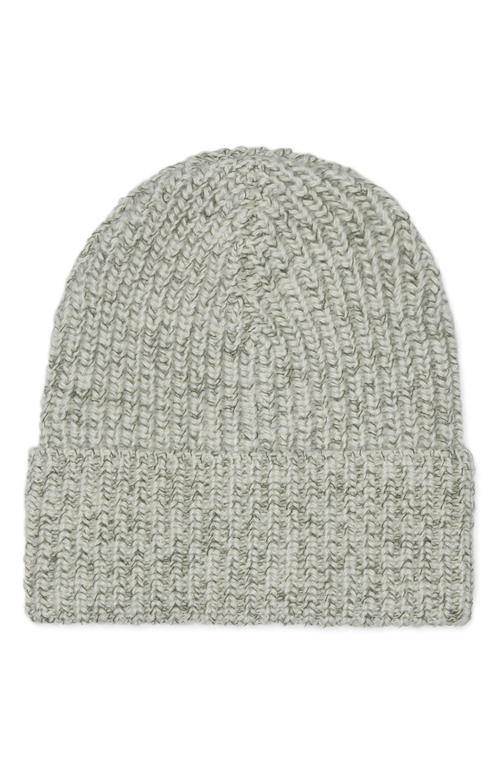 BRUNELLO CUCINELLI BRUNELLO CUCINELLI CASHMERE CHINÉ RIB KNIT BEANIE 