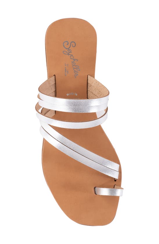 Shop Seychelles Summer Rain Toe Loop Sandal In Silver