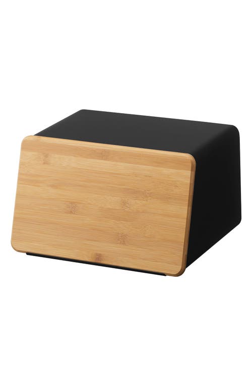 Yamazaki Sliding Door Bread Box In Black