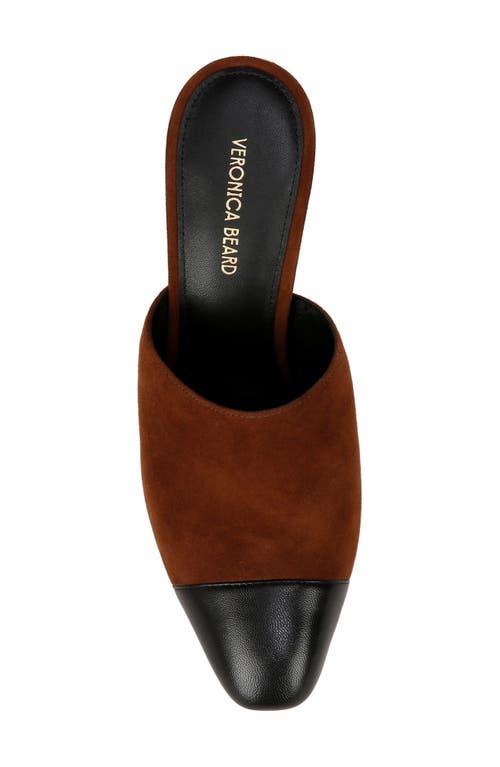 Veronica Beard Carlotta Cap Toe Mule In Black/cedar