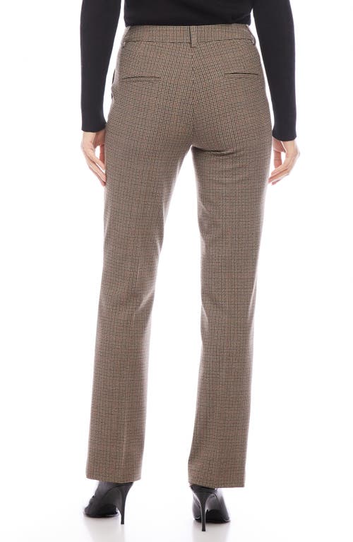 Shop Karen Kane Plaid High Waist Straight Leg Pants