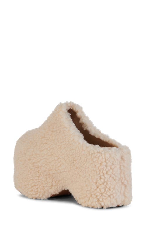 Azalea Wang Dolorita Faux Shearling Clog In Cream