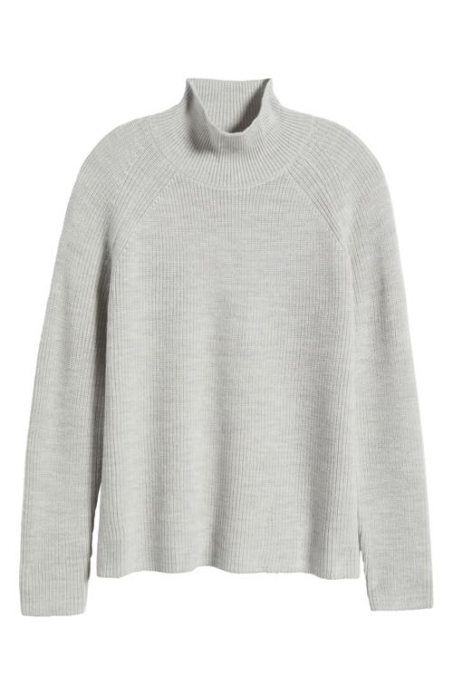 Shop Eileen Fisher Raglan Sleeve Merino Wool Turtleneck Sweater In Sea Salt