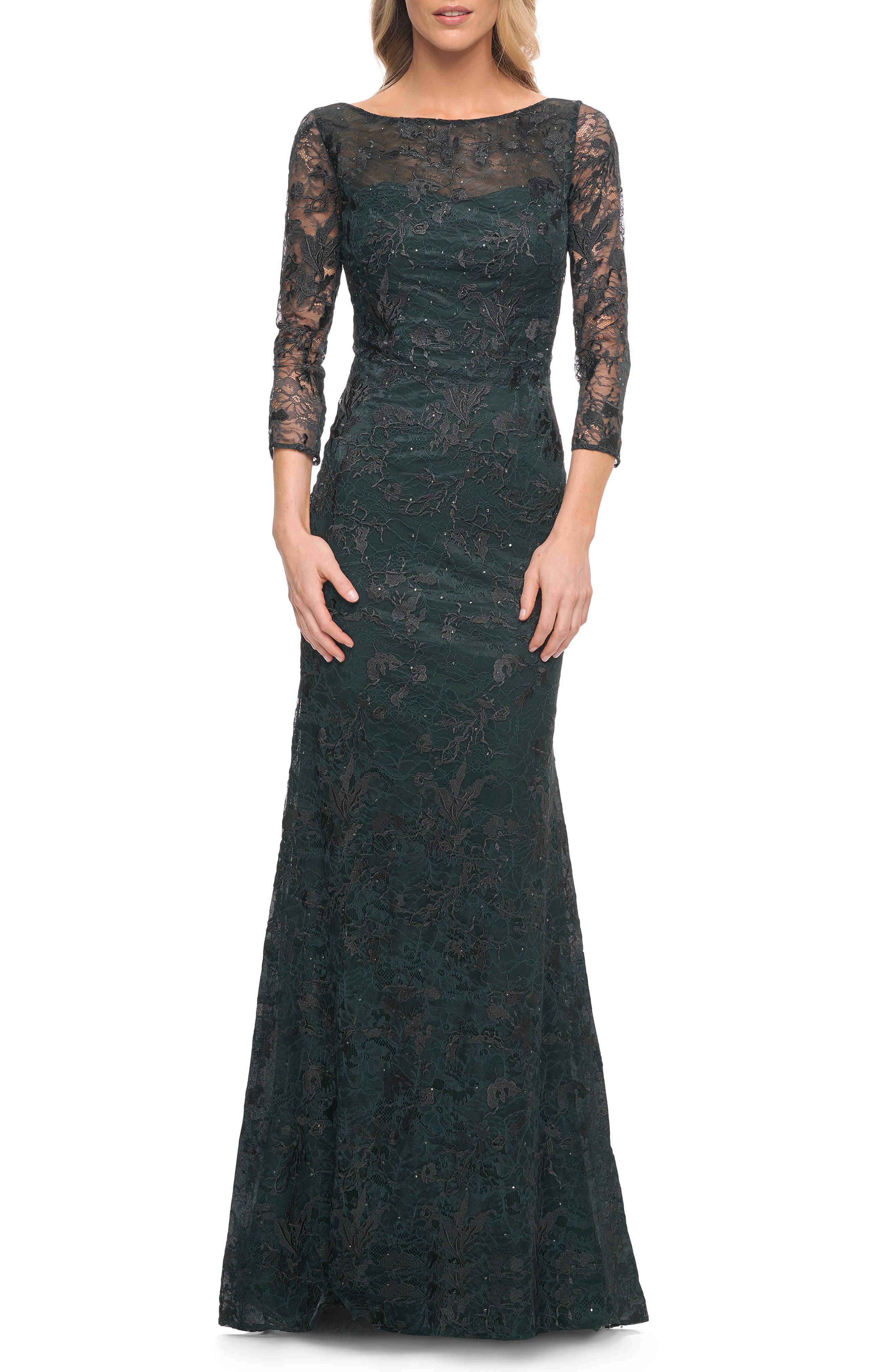 La Femme Embellished Lace Gown Nordstrom
