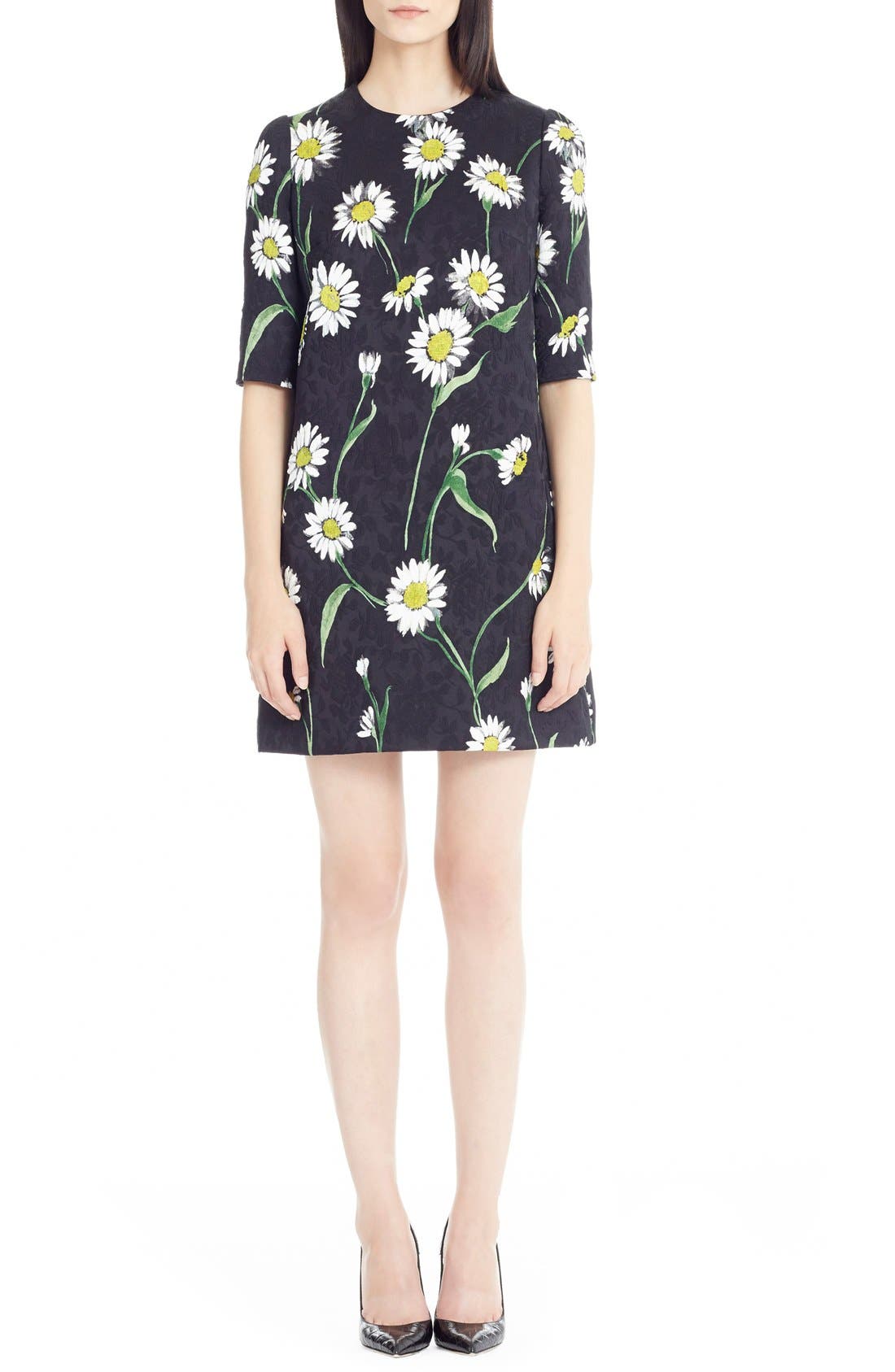 Dolce&Gabbana Daisy Print Brocade Shift Dress Nordstrom