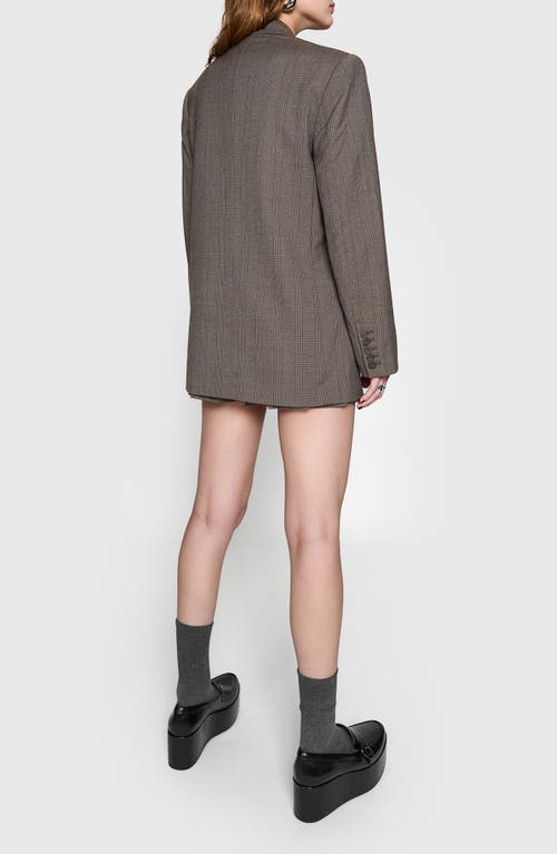 Shop Rebecca Minkoff Addison Glen Plaid Oversize Blazer In Chestnut