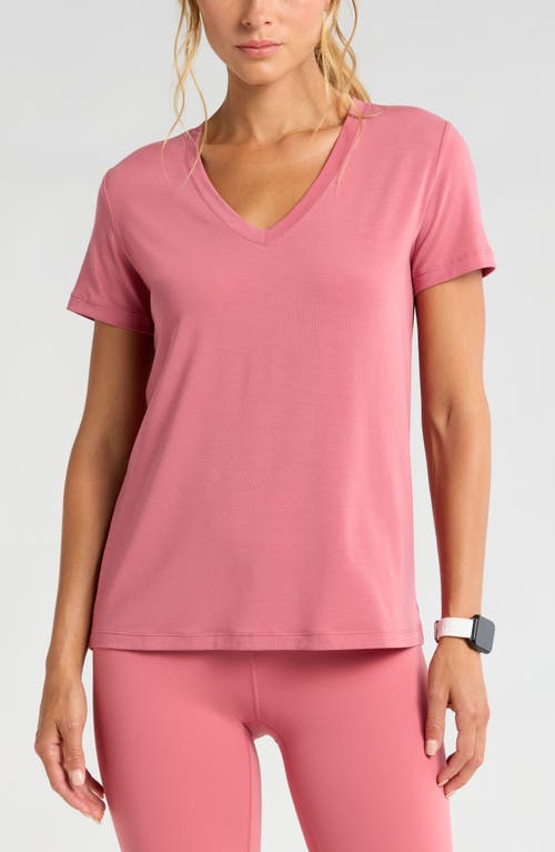 Shop Zella Breathe Active T-shirt In Pink Mauve