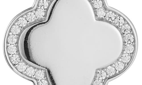 Sphera Milano Cubic Zirconia Clover Pendant Necklace In Silver