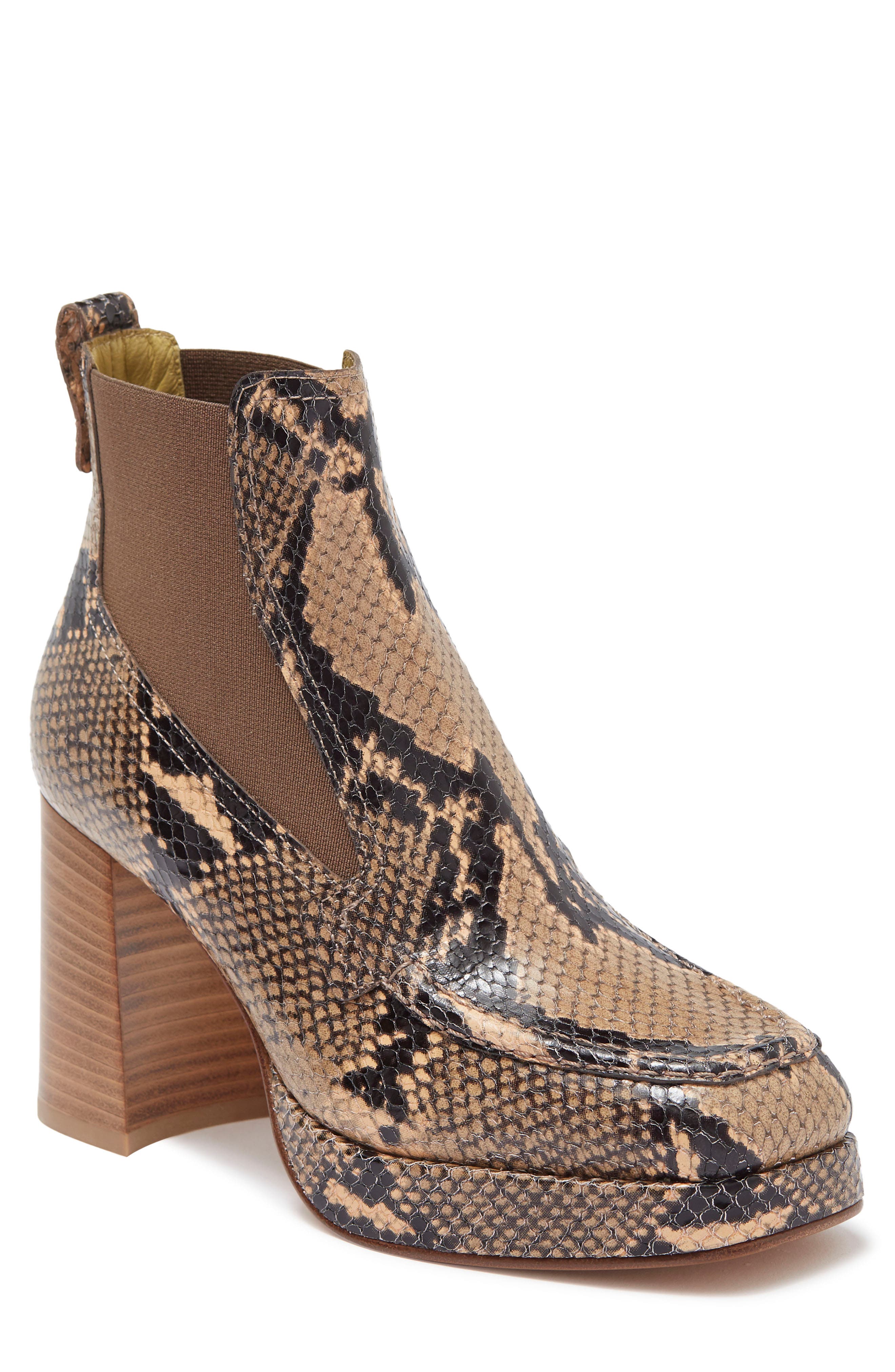 snake print booties nordstrom rack