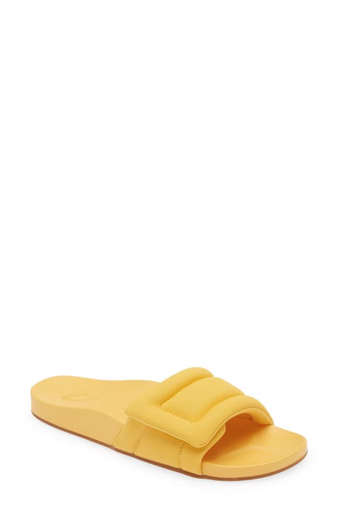 Yellow slides womens new arrivals