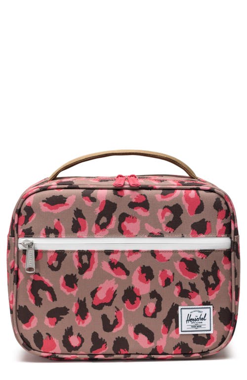 Herschel Supply Co. Kids' Pop Quiz Lunch Bag in Holly Berry Leopard 