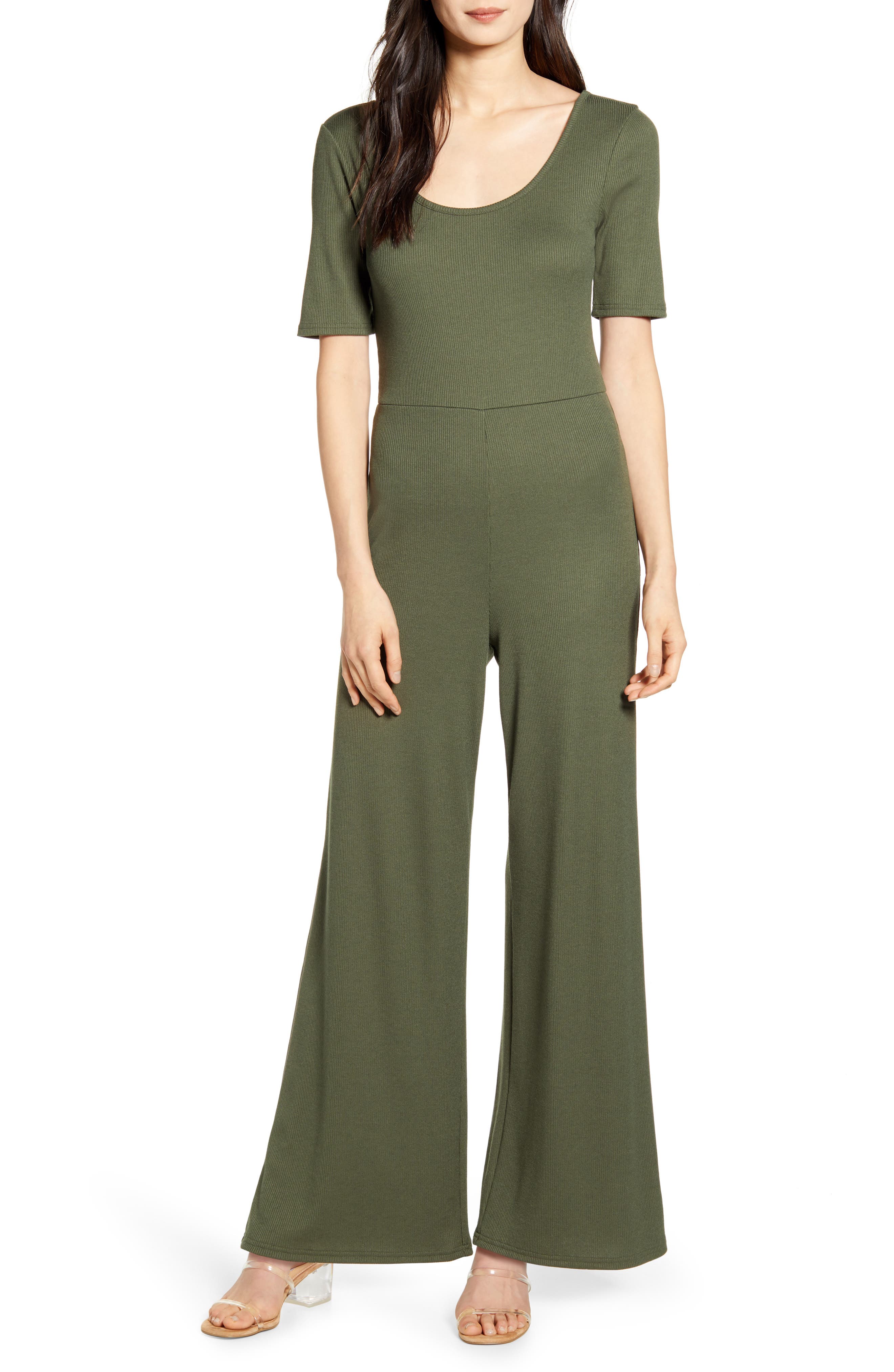 chelsea28 faux wrap jumpsuit