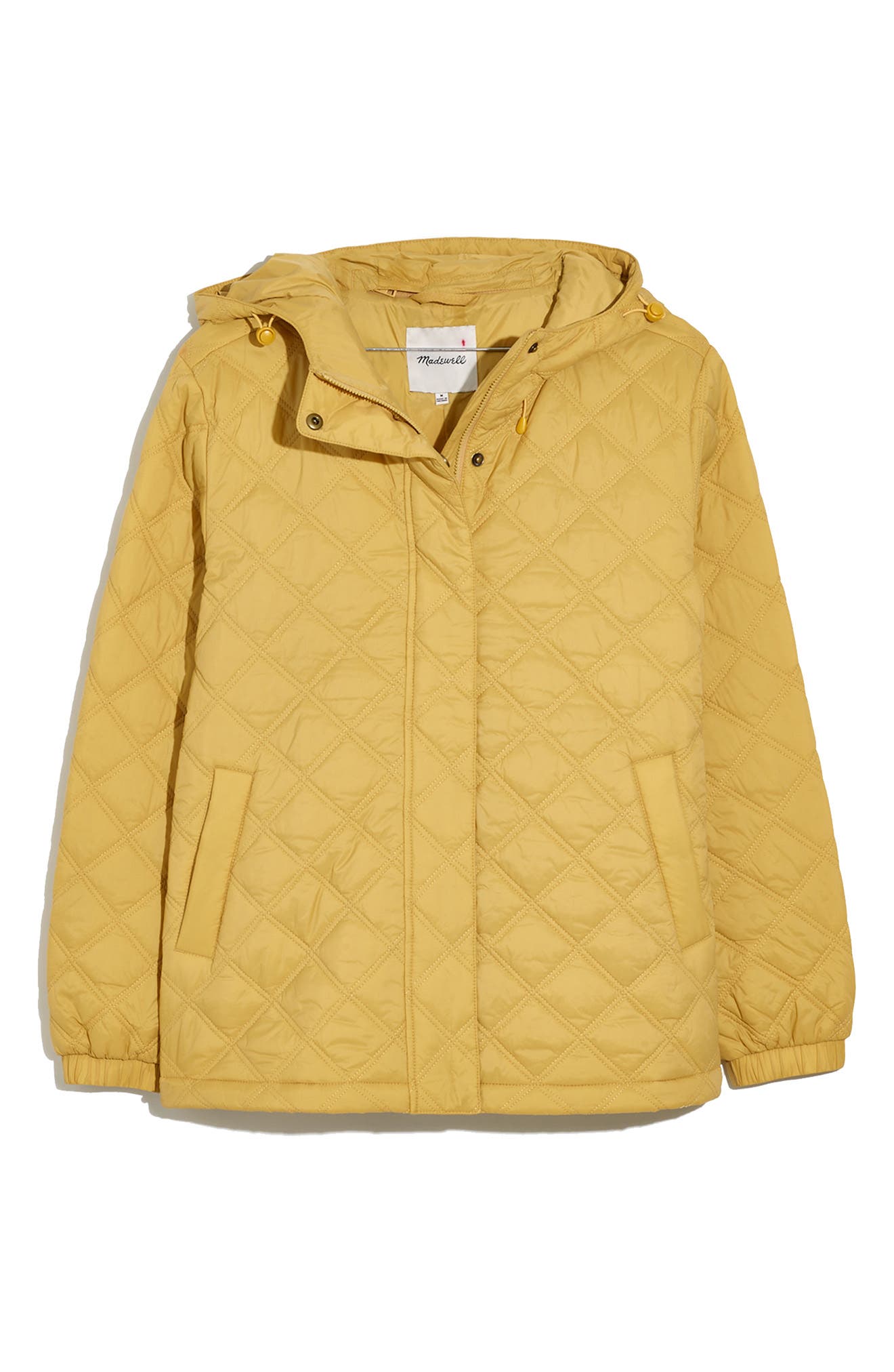 yellow quilted jacket womens