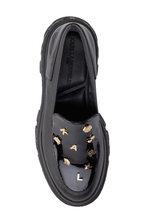 Shop Karl Lagerfeld Paris Lylah Lug Loafer In Black