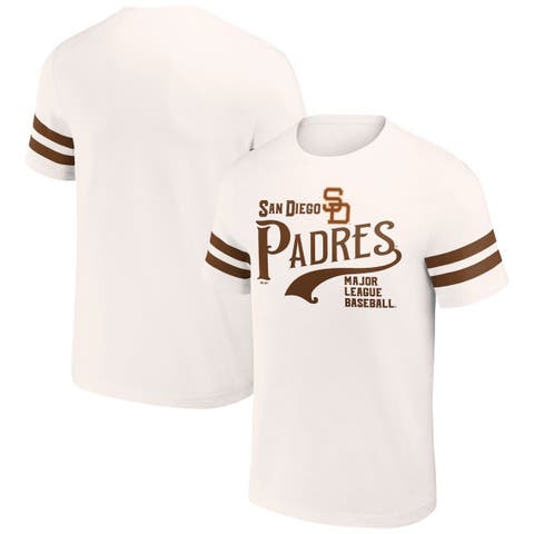 Men's Darius Rucker Collection by Fanatics White/Brown San Diego Padres Team Color Raglan T-Shirt Size: Small