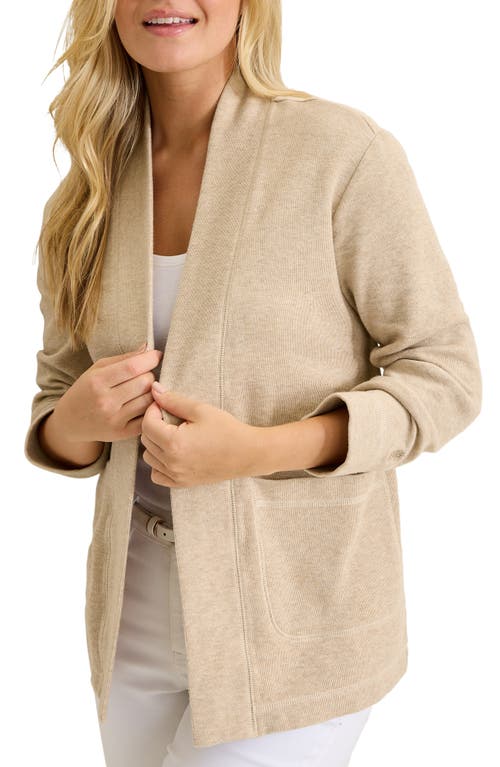 Shop Tommy Bahama Aruba Open Front Cardigan In Oatmeal Heather