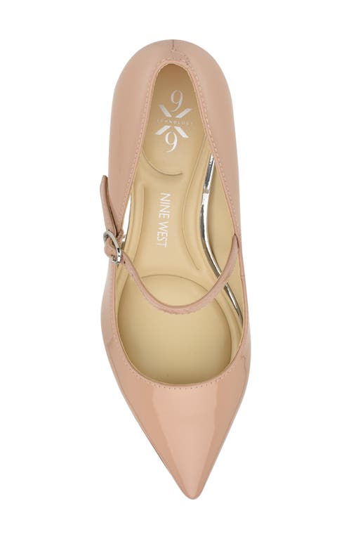 Shop Nine West Hadey Pointed Toe Mary Jane Pump In Light Natural