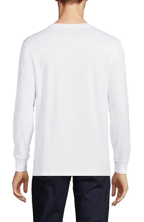 Shop Lands' End Super-t Long Sleeve T-shirt In White