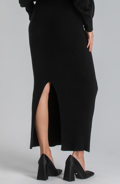 Shop Pietro Brunelli Rib Maternity Sweater Skirt In Black