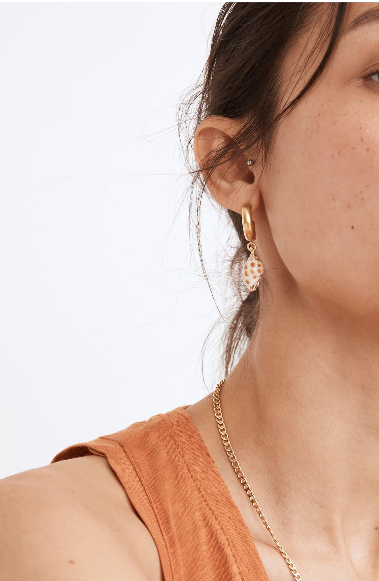 Madewell Shell Beach Hoop Earrings Nordstrom
