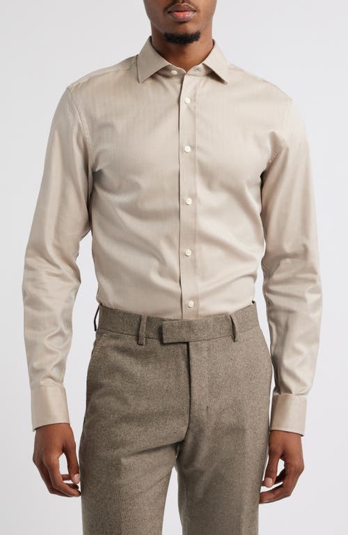 Tiger of Sweden Adley Slim Fit Solid Dress Shirt in Burlywood 