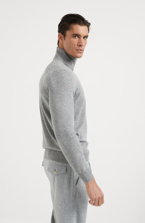 Shop Brunello Cucinelli Turtleneck Sweater In Light Grey