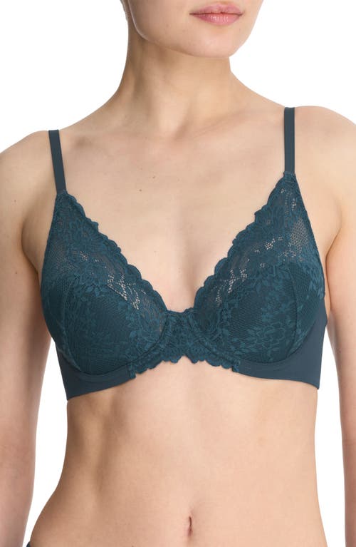 Shop Natori Heavenly Underwire Convertible Plunge Bra In Crystal Teal