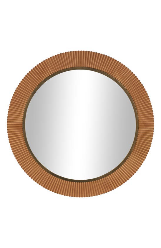 Shop Willow Row Wood Wall Mirror In Brown