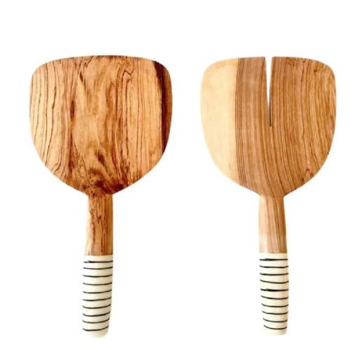 Shop Siafu Home Punda Milia Serving Spoons In Natural