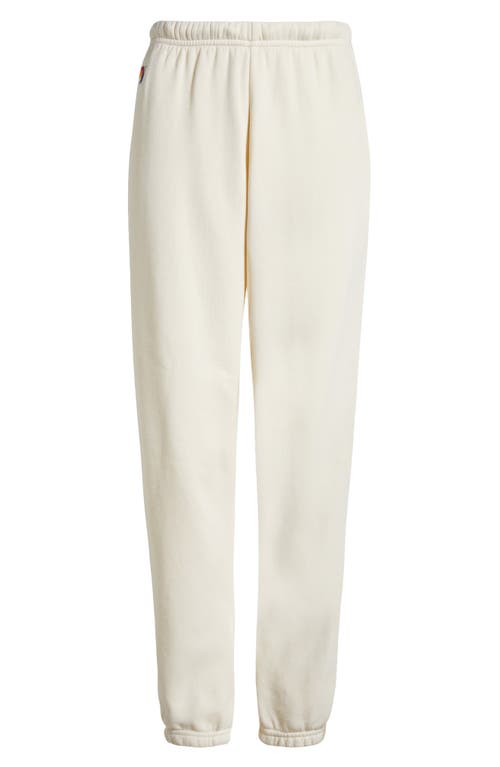 Shop Aviator Nation Stripe Sweatpants In Vintage White/sand