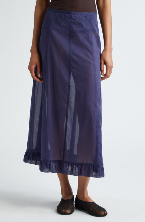 Paloma Wool Andolini Low Rise Organic Cotton Skirt Navy at Nordstrom,
