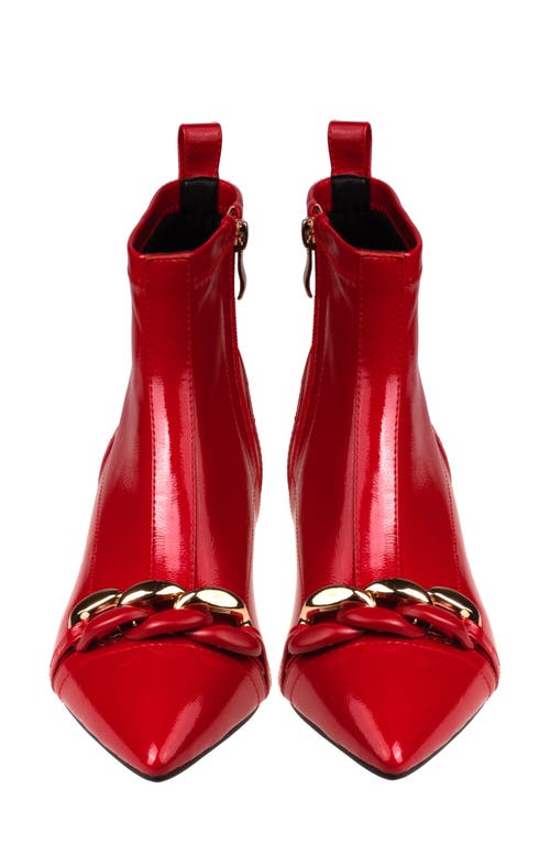Ninety Union Milan Chain Bootie In Red