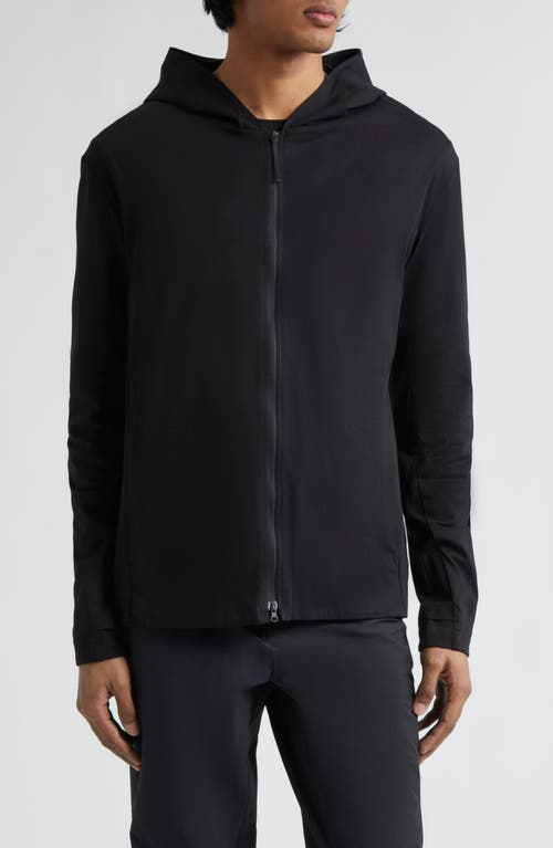POST ARCHIVE FACTION 6.0 Cotton Blend Full Zip Hoodie Right Black at Nordstrom,