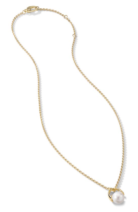 Shop Cast The Daring Pearl Pendant Necklace In Gold