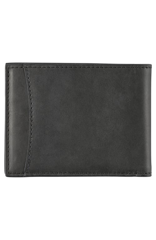 Shop Johnston & Murphy Rhodes Leather Bifold Wallet In Black