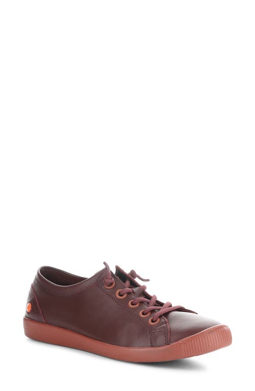 Isla Sneaker in Dark Red Smooth Leather