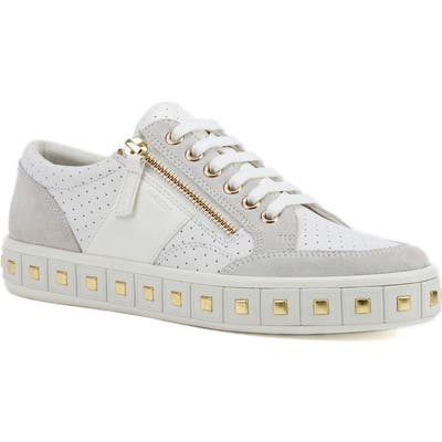 Geox Leelu Studded Sneaker, White